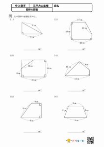 三平方の定理(図形の面積)